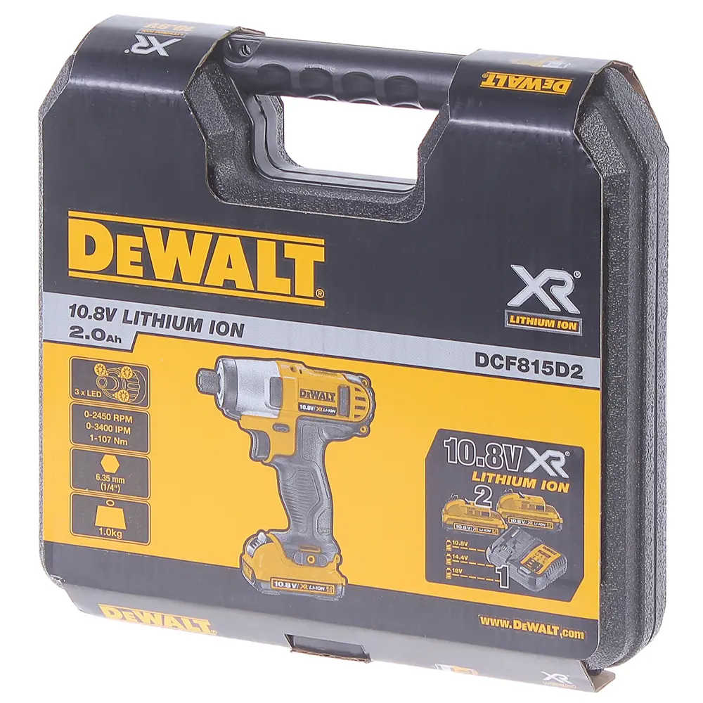 Винтовёрт аккумуляторный ударный DeWalt DCF815D2, 10.8 В Li-ion 2x2 Ач, 107 Нм 81952436 STLM-2003105  - Вид №4