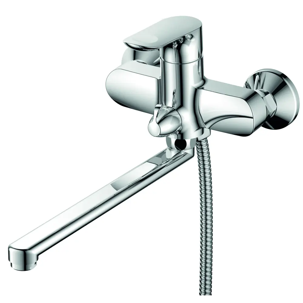 Смеситель для ванны Osgard Hornavan 81223 однорычажный с лейкой и шлангом цвет хром STLM-2178207