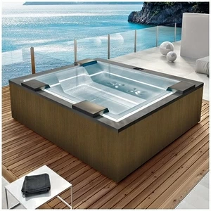 Бассейн Gruppo Treesse Zen PRO-V202P-PL-SE прямоугольный spa с гидромассажем аэромассажем хромотерапией встроенный серый