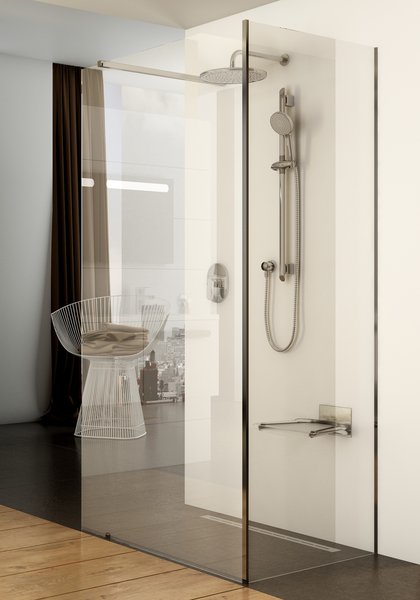 ST Walk-In Corner 1200 x 800 x 2000 черный + транспарент Ravak GW1CG4300Z1 - Вид №3