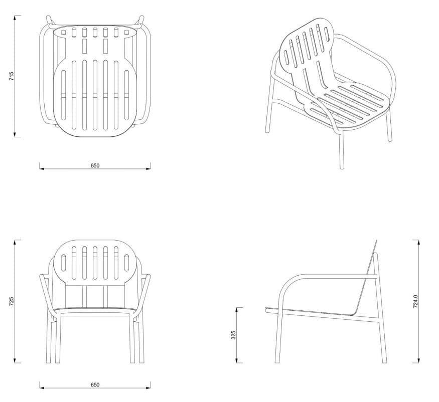 Алюминиевый стул с порошковым покрытием с подлокотниками Joyf Desert ARCH-00014545 - Вид №13