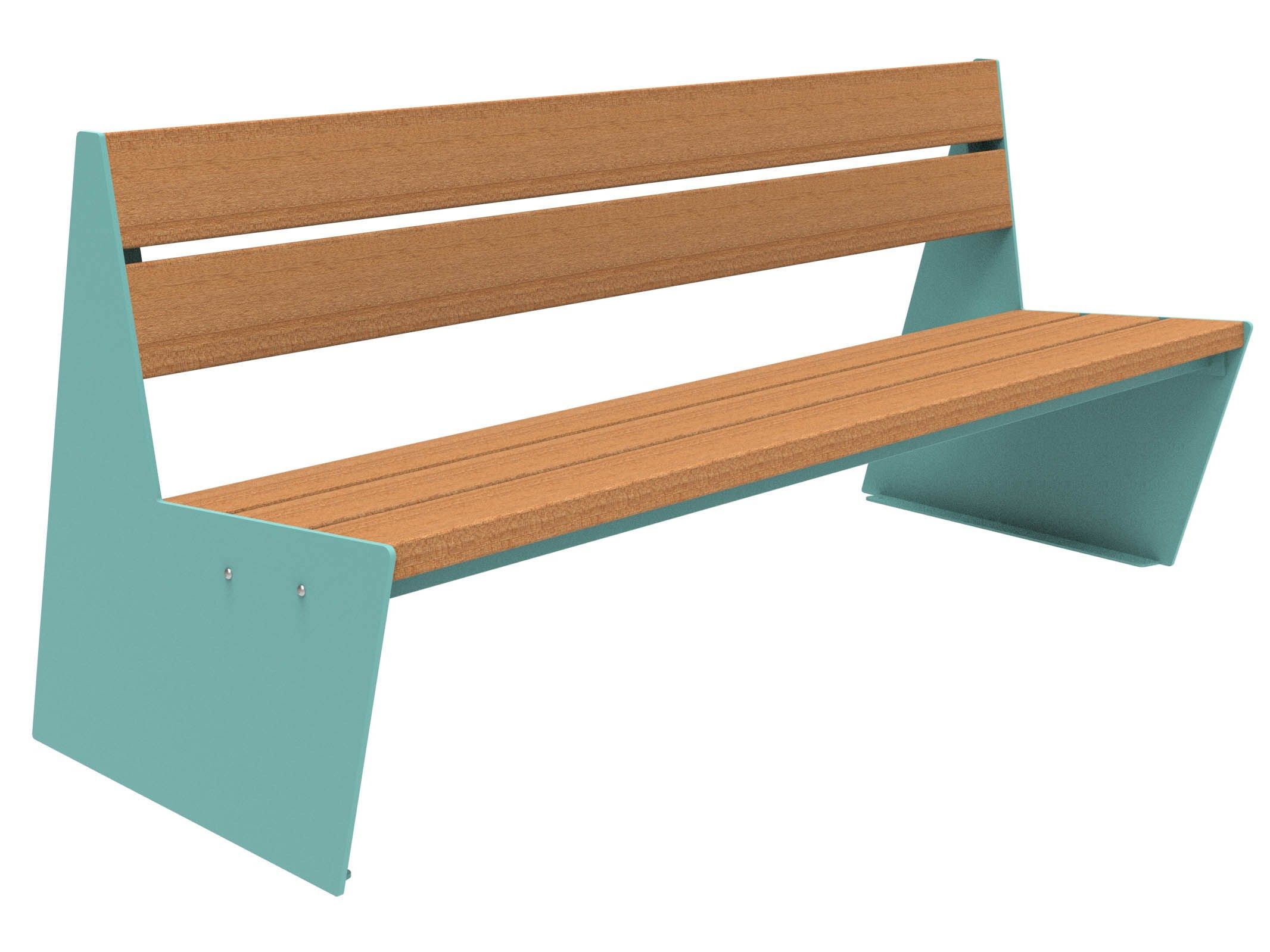 Скамья из окуме со спинкой Lazzari Sharp ARCH-00087617 - Вид №12