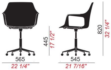 COLOS Вращающееся кресло из полипропилена с подлокотниками Vesper sun-id-1371023 - Вид №2