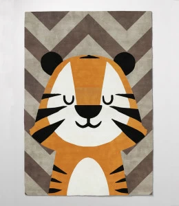 Ковер детский Tiger Cub Bege 140х200 бежевый RUGBERRY TIGER CUB 326139 Коричневый;оранжевый