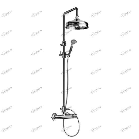 Смеситель для душа с термостатом ½" настенный JOERGER Cronos 637.20.460.000