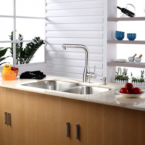 KBU24-KPF2140-KSD33 Накладная раковина на столешницу  прямоугольная Krausru  - Вид №3