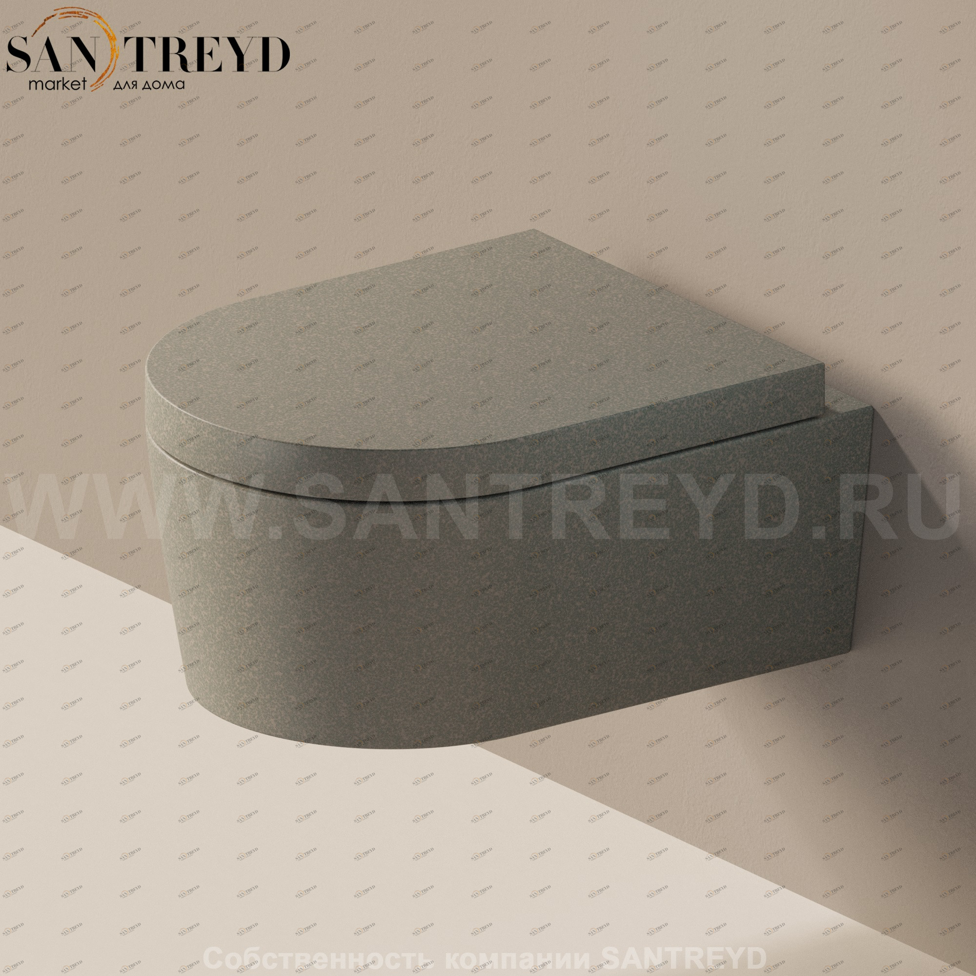 50647037 Подвесной унитаз настенный Серый Ceramica Flaminia Link Италия