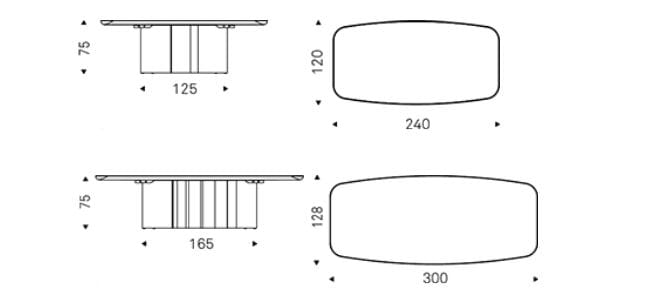 Керамический и стальной бочковый стол Cattelan italia Papel ARCH-00091301 - Вид №2