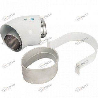 Угол дымохода STOUT 60/100 45 градусов с уплотнением и хомутом SCA6010000045