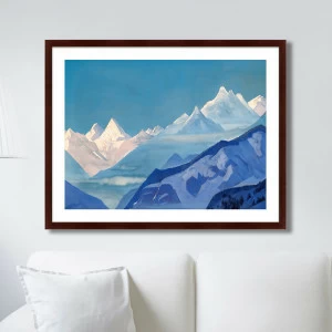 Картина в коричневой раме "Гуру Гури Дхар, 1931 г.", 100х78,5 см КАРТИНЫ В КВАРТИРУ  264121 Разноцветный