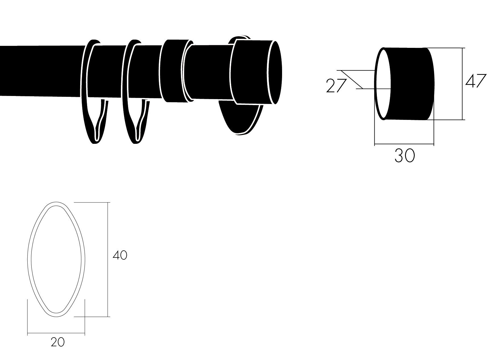 Железный карниз Frandoli эллипс ARCH-00050643 - Вид №2