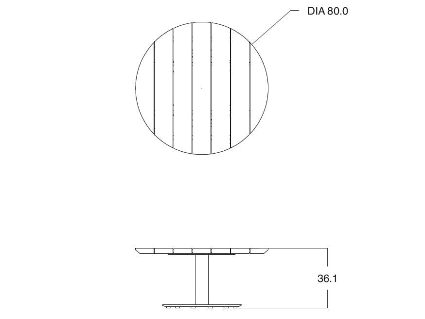 Круглый низкий стол из тикового дерева TRIBÙ T-Table ARCH-00066311 - Вид №3
