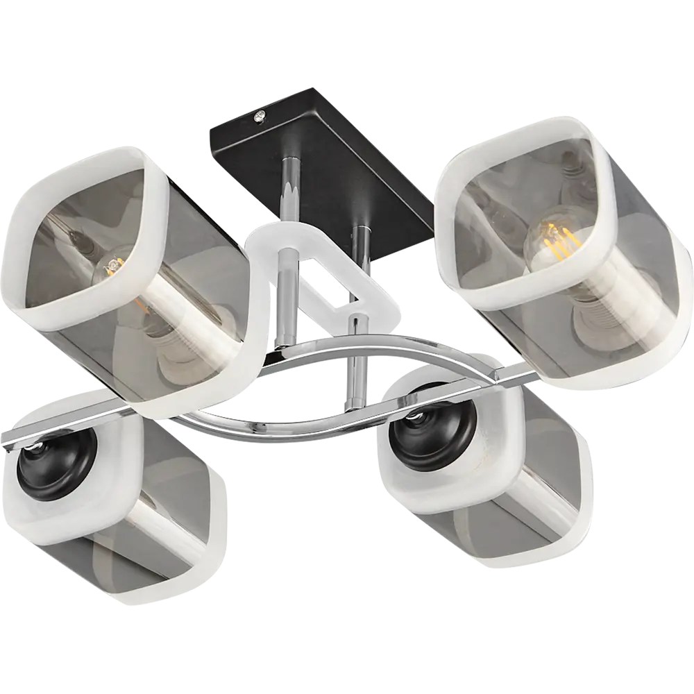 Люстра потолочная Jlight Kira 3122/4C, 4 лампы, 12 м², цвет серый/черный 84588701 STLM-2074721 