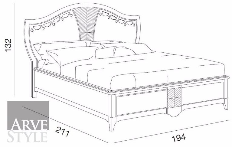 Arvestyle Двуспальная кровать из массива дерева Salieri sun-id-1485553 - Вид №2