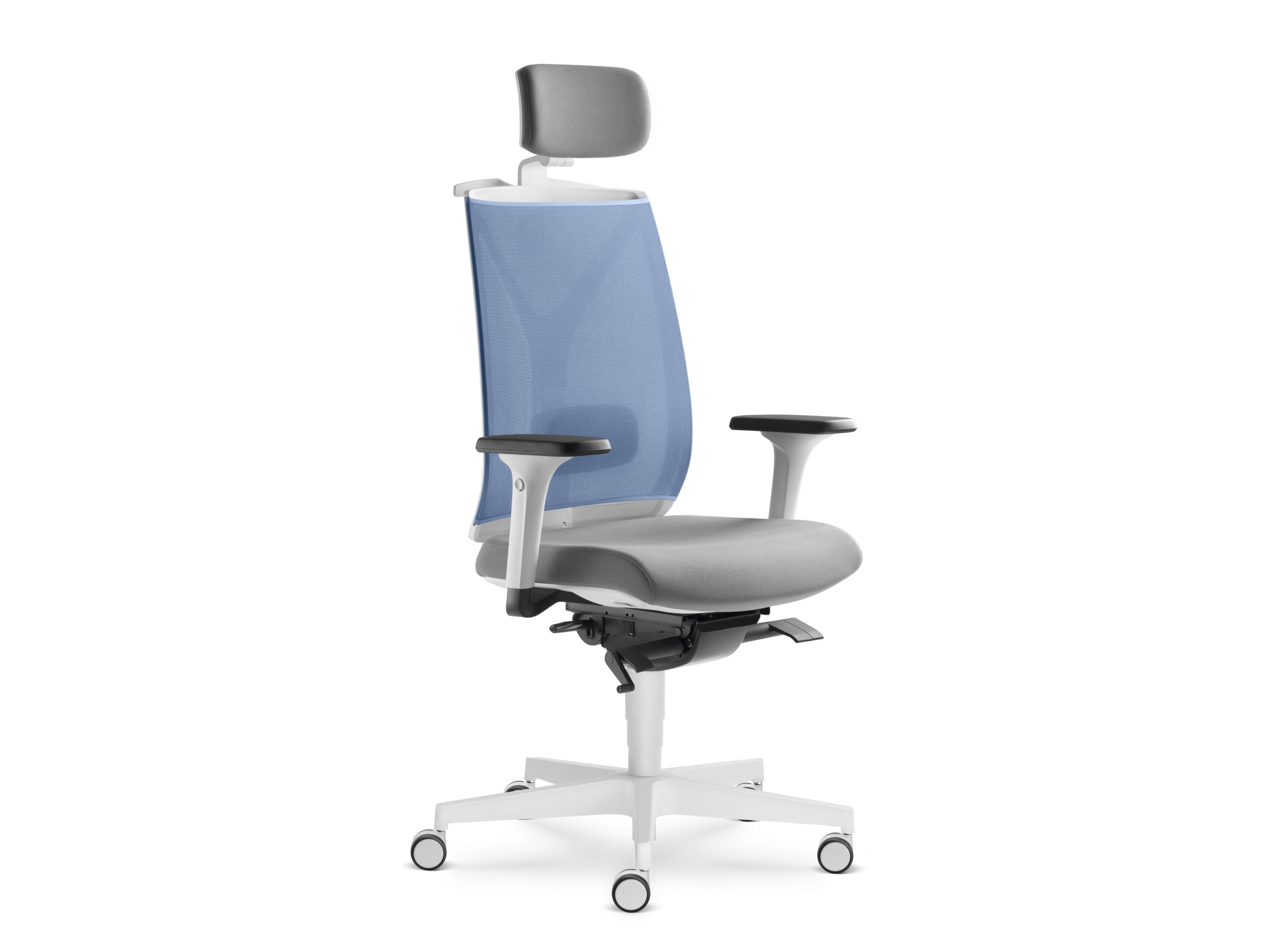 Тканевый поворотный регулируемый по высоте офисный стул с подголовником LD Seating ARCH-00100840