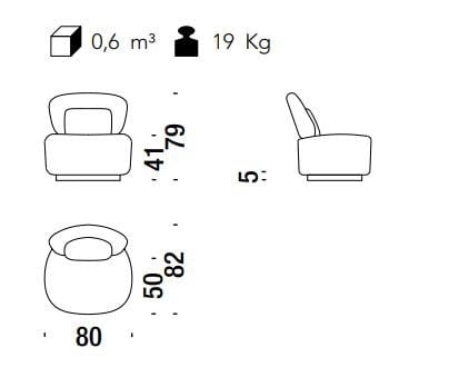 Тканевое кресло MOROSO Sushi edition ARCH-00069352 - Вид №21