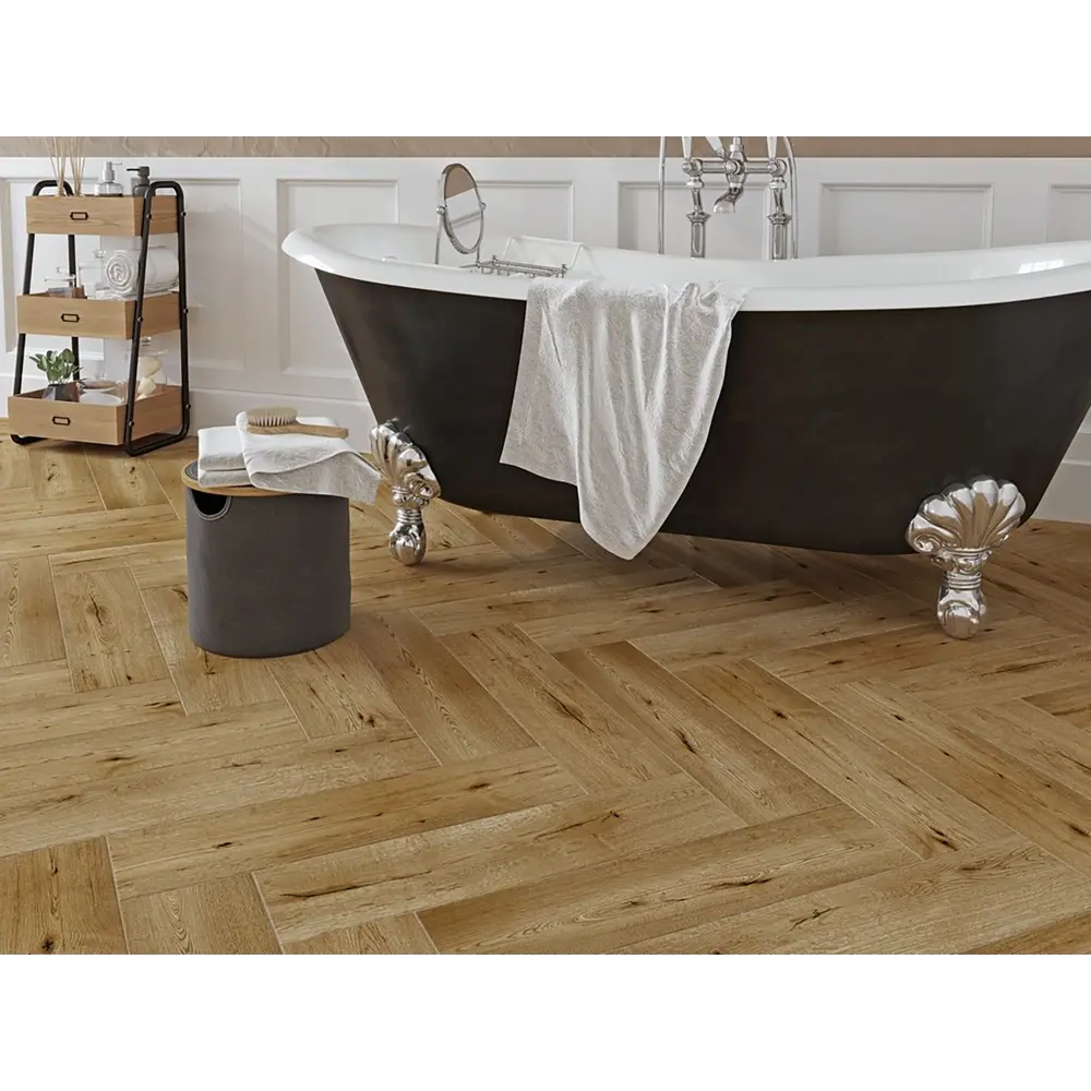 Керамогранит Euroceramika Саламанка 15x60 см 1.35 м² цвет коричневый 82983898 STLM-2168072 - Вид №4