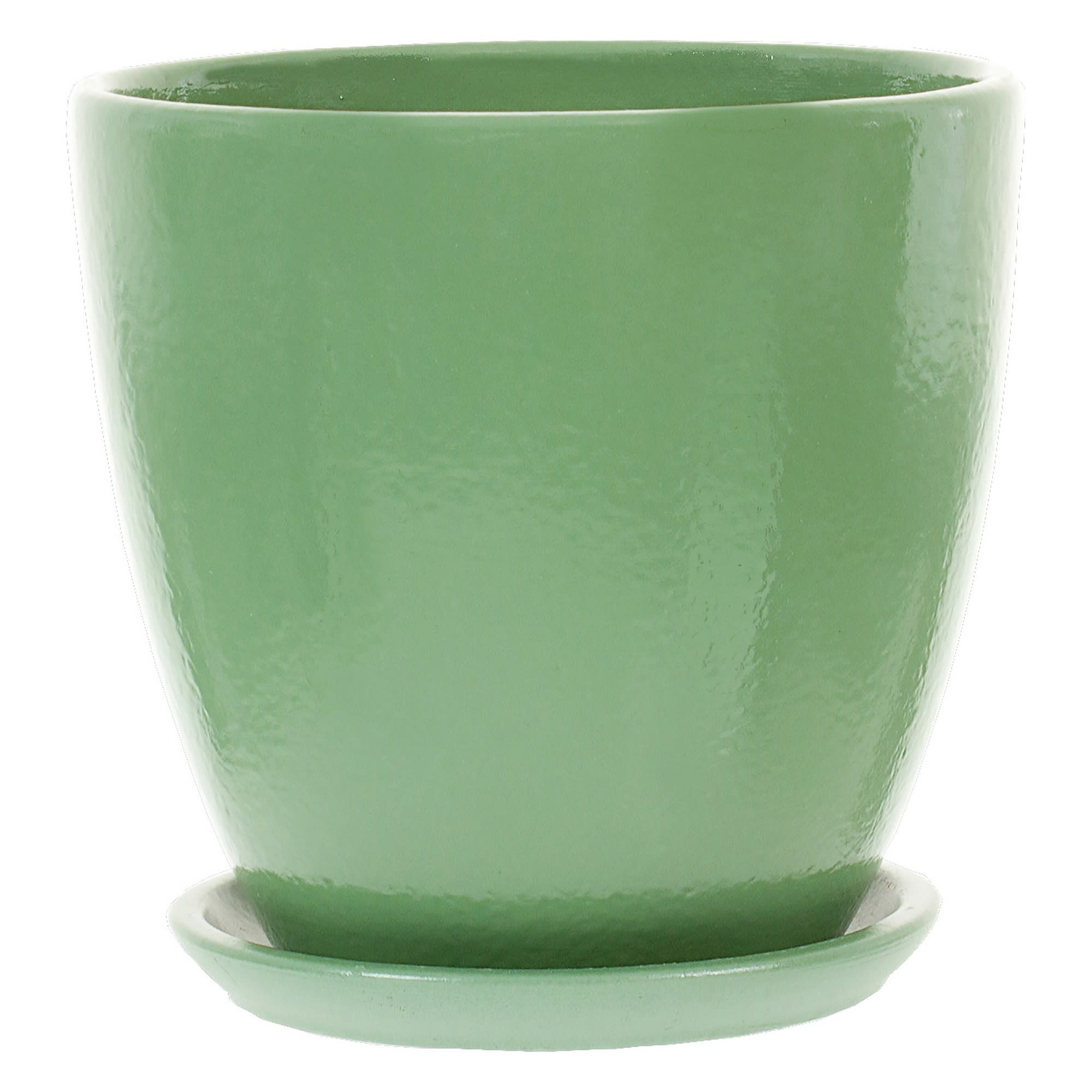 18875884 Горшок цветочный ø12 h11 см v0.8 л керамика зелёный Колор гейм Santreyd 