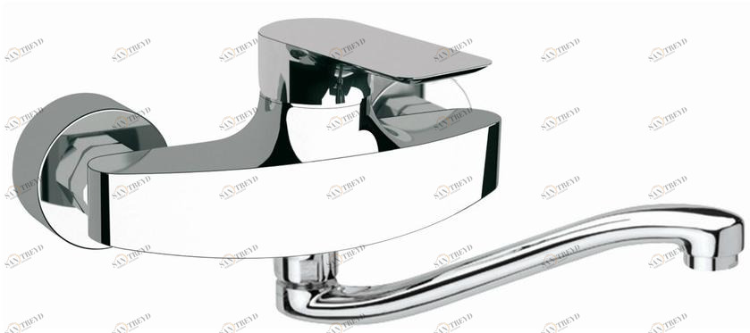 Remer Rubinetterie Смеситель для кухни настенный с поворотным изливом Infinity I 41 s