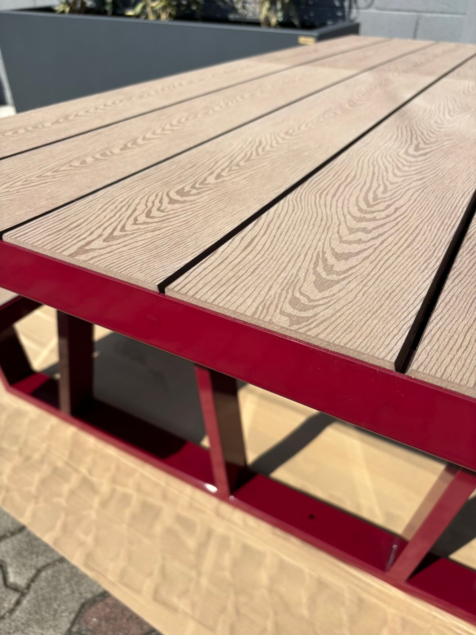 Прямоугольный стол для пикника WPC со встроенными скамейками Studio Città VOLT COMPACT ARCH-00140202 - Вид №8