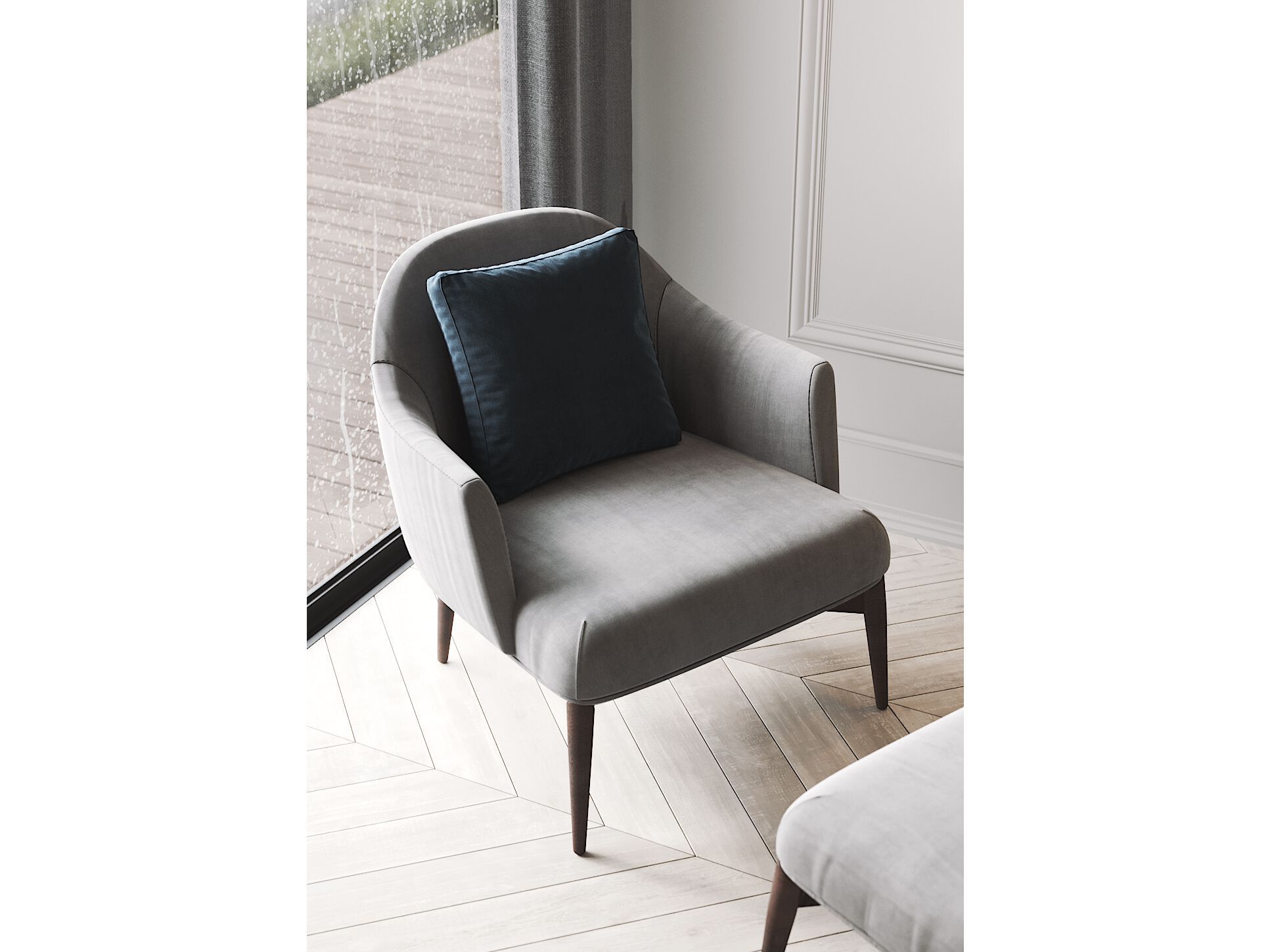 Кожаное кресло с подлокотниками PRADDY Natur ARCH-00063561 - Вид №5