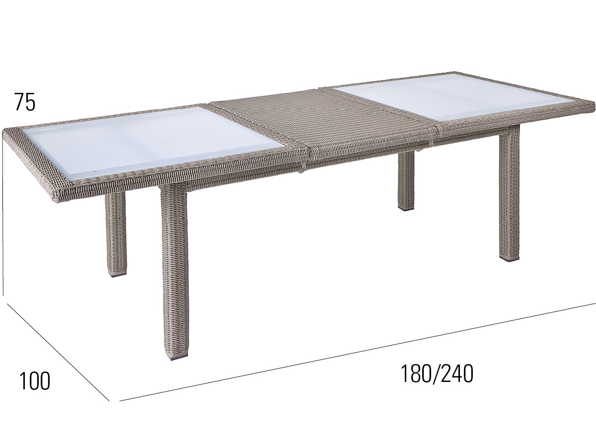 68.00.0512 Раскладной стол Bellini Koala - 180/240 x 100 Mbm  - Вид №2