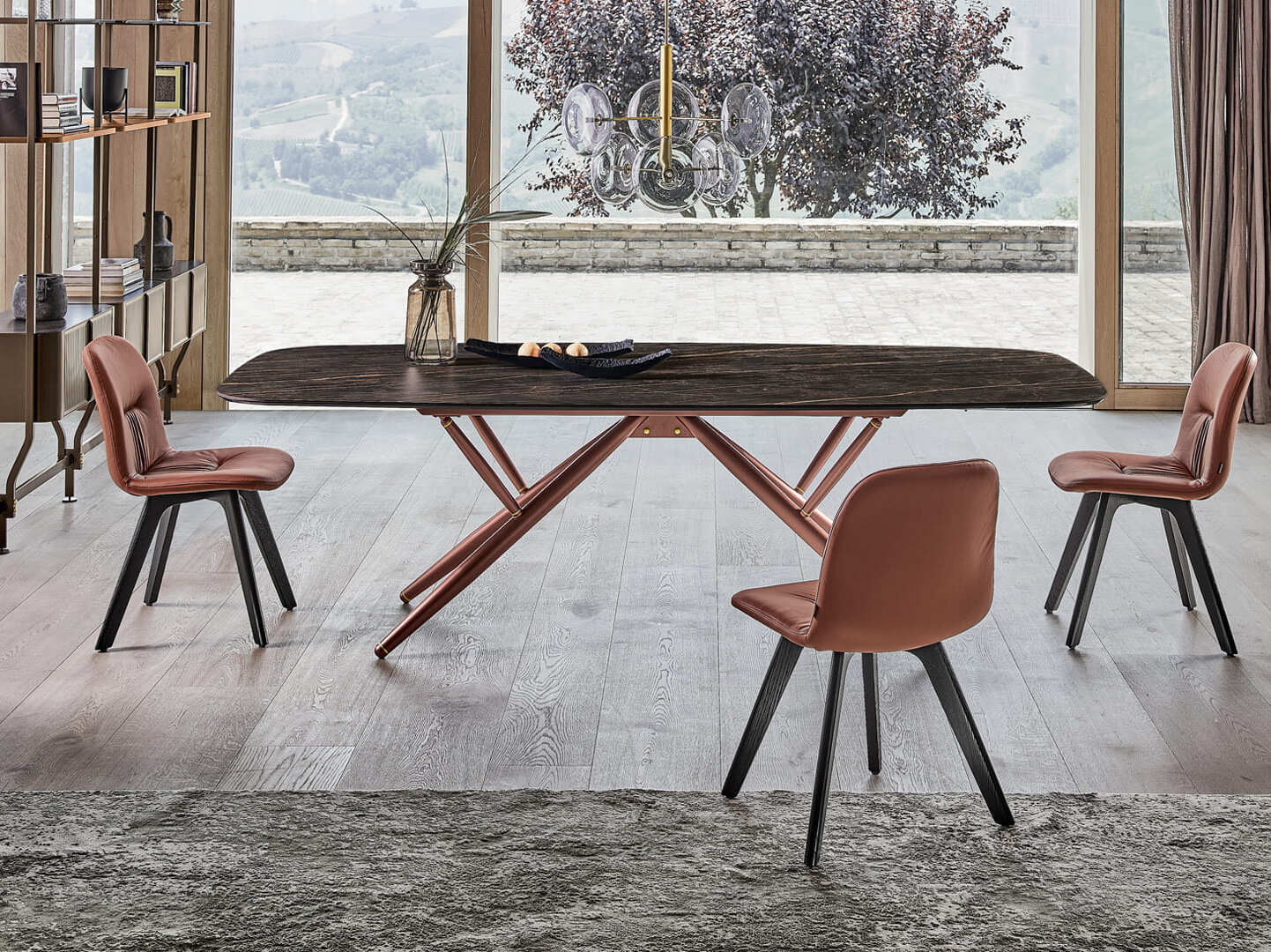 Обеденный стол из нержавеющей стали и SuperMarmo Bontempi Casa BRIDGE ARCH-00133950 - Вид №7