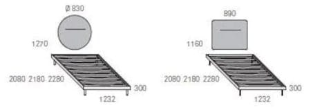 Тканевая кровать с мягким изголовьем Caccaro BISHAPE ARCH-00073272 - Вид №4