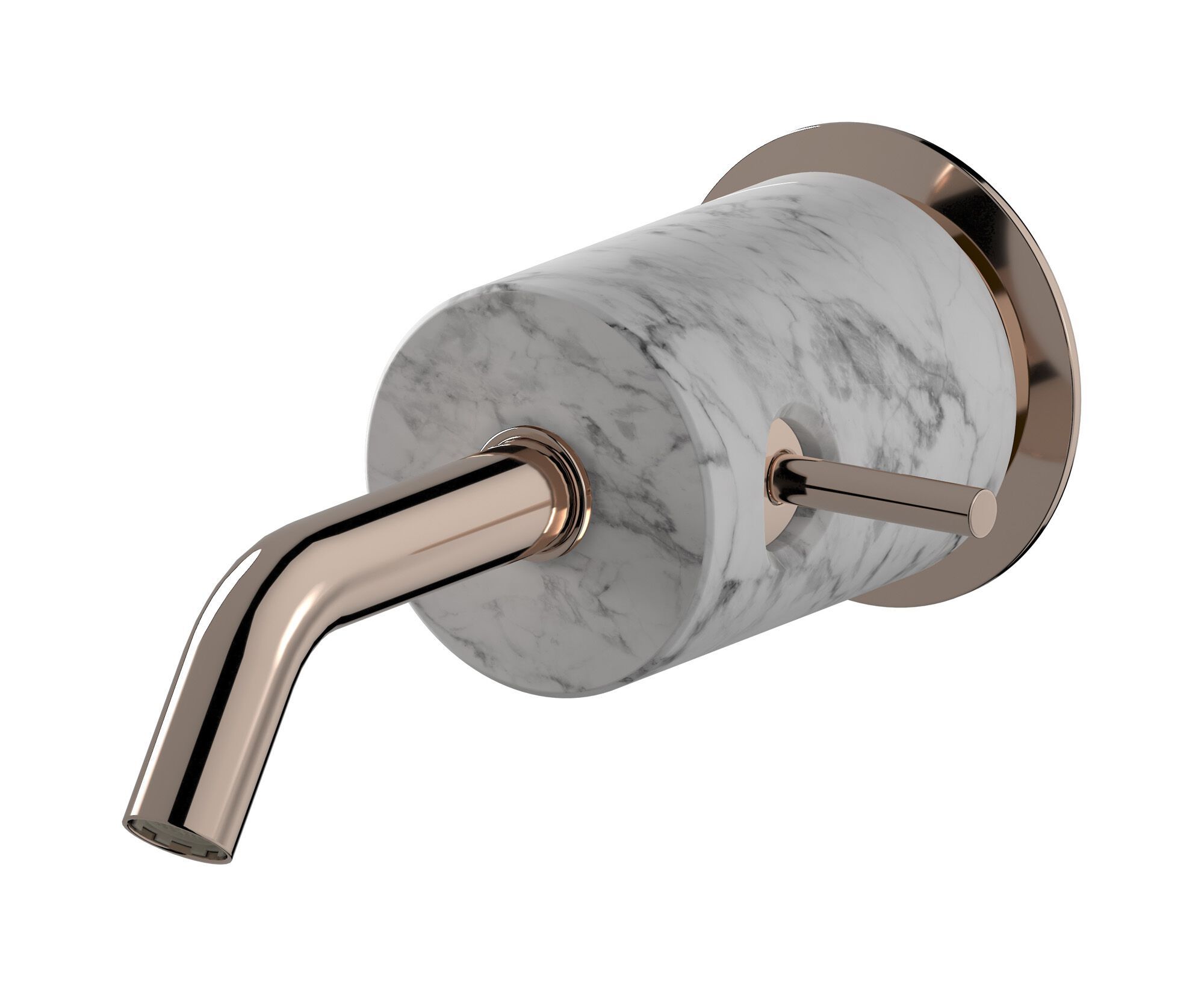 Однорычажный настенный смеситель для раковины с автоматическим сливом IB мрамор + мрамор Elle ARCH-00082900 - Вид №13