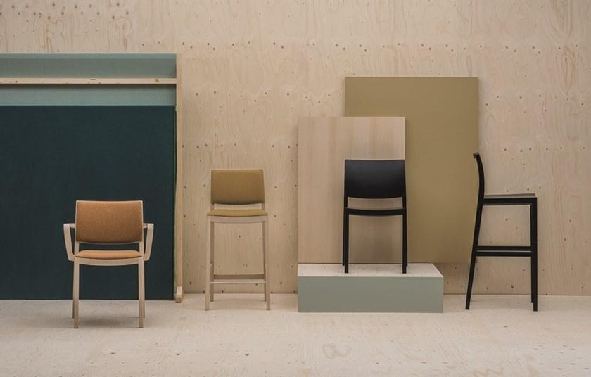 Andreu World Барный стул высокий обитый Duos Bq2760 - Вид №2