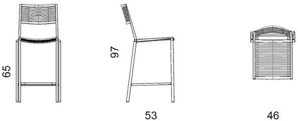 FAST Табурет из алюминия с подставкой для ног Omnia selection sun-id-1485867 - Вид №5