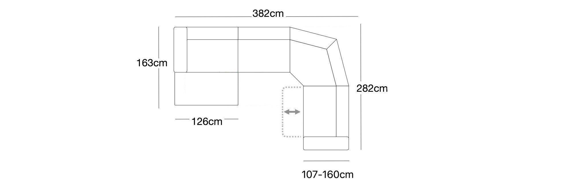Кожаный диван с полуостровом Sofanella Stella ARCH-00128983 - Вид №7