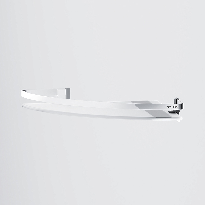 A7456100 Полка угловая стеклянная алюминий AM.PM Sense L  - Вид №5