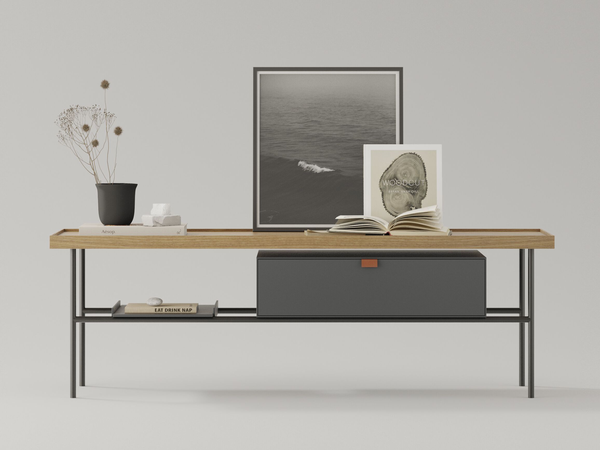 Шкаф из дерева и металла с ящиками TREKU Kutxa ARCH-00053264 - Вид №1