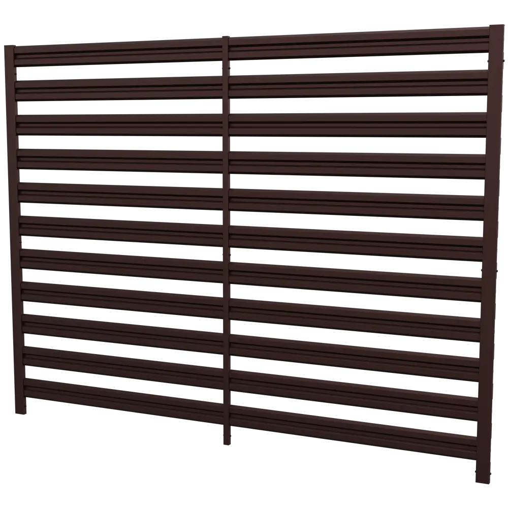 Забор-жалюзи Горизонт 2x2.5 м цвет коричневый 88698257 STLM-2209091 Santreyd 