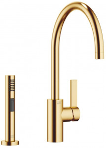 33826875-280010_1_27721970-28_1 Смеситель однорычажный с душевым гарнитуром для ополаскивания - латунь сатинированная Dornbracht Tara Ultra