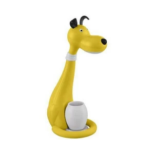 Детская настольная лампа Snoopy "Собака" желтая HOROZ  326409 Желтый