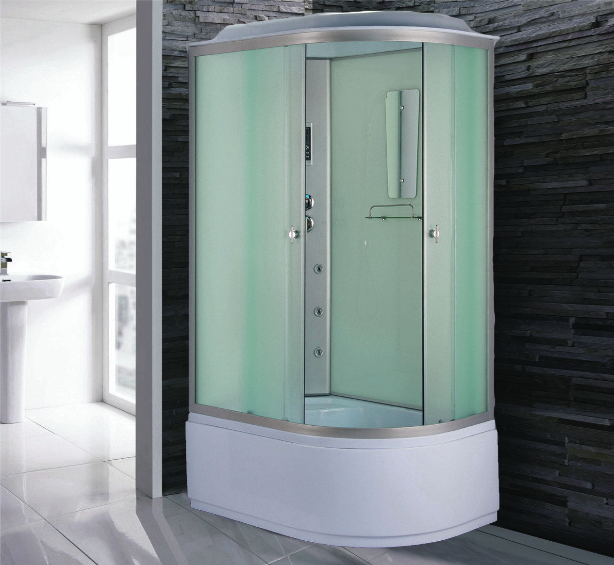 Душевая кабина NG- 3320-14L (1200х800х2150) высокий поддон(45см) стекло МАТОВОЕ Niagara Classic 33201424L