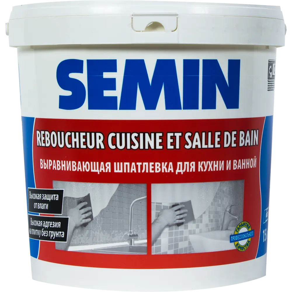 Шпаклёвка влагостойкая выравнивающая Semin 15 кг 14247784 STLM-2045363 