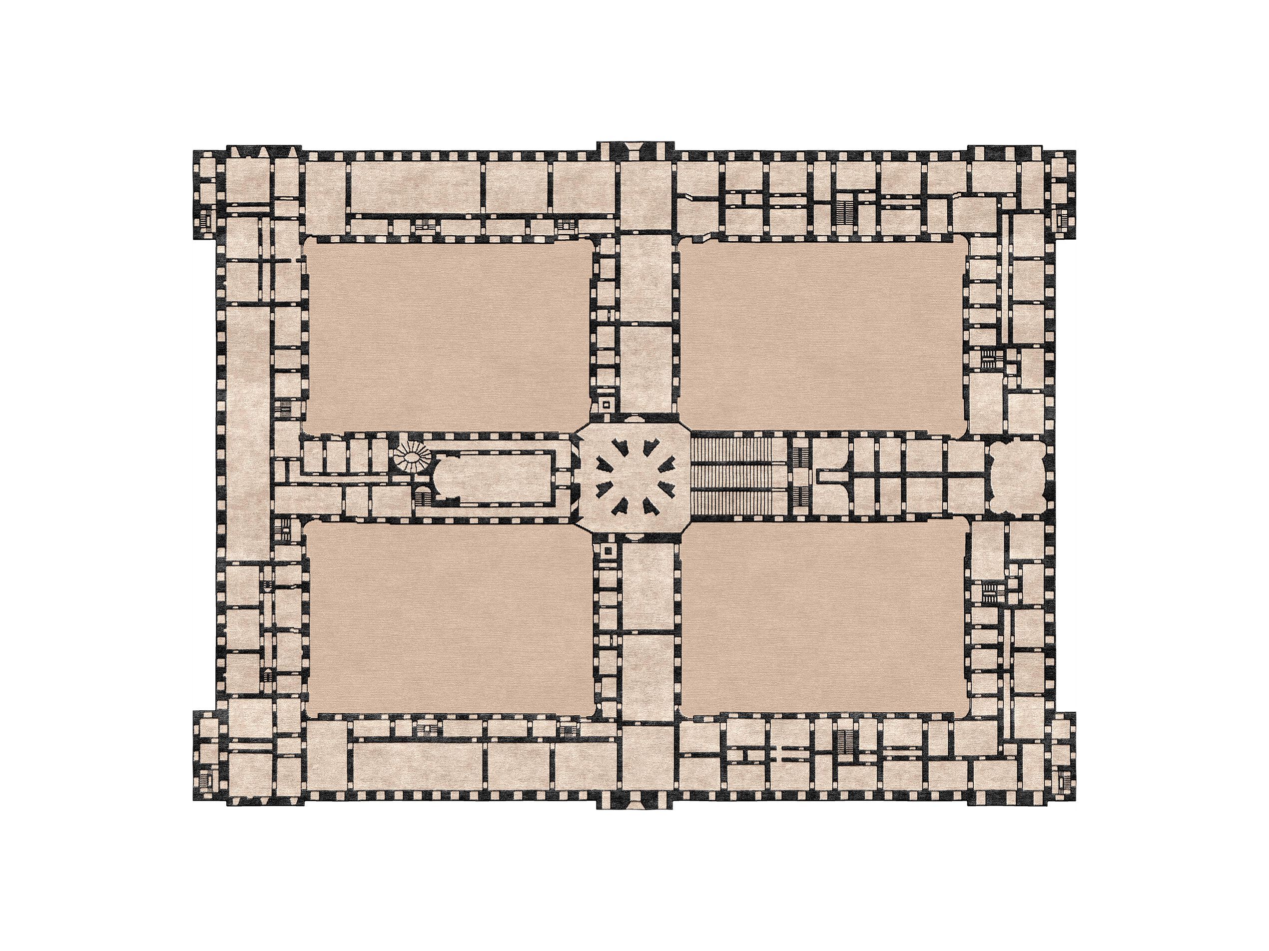 Ковер ручной работы из шерсти и шелка Tapis Rouge памятники ARCH-00137514