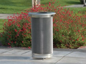 URBIDERMIS Урна из нержавеющей стали с пепельницей для улицы