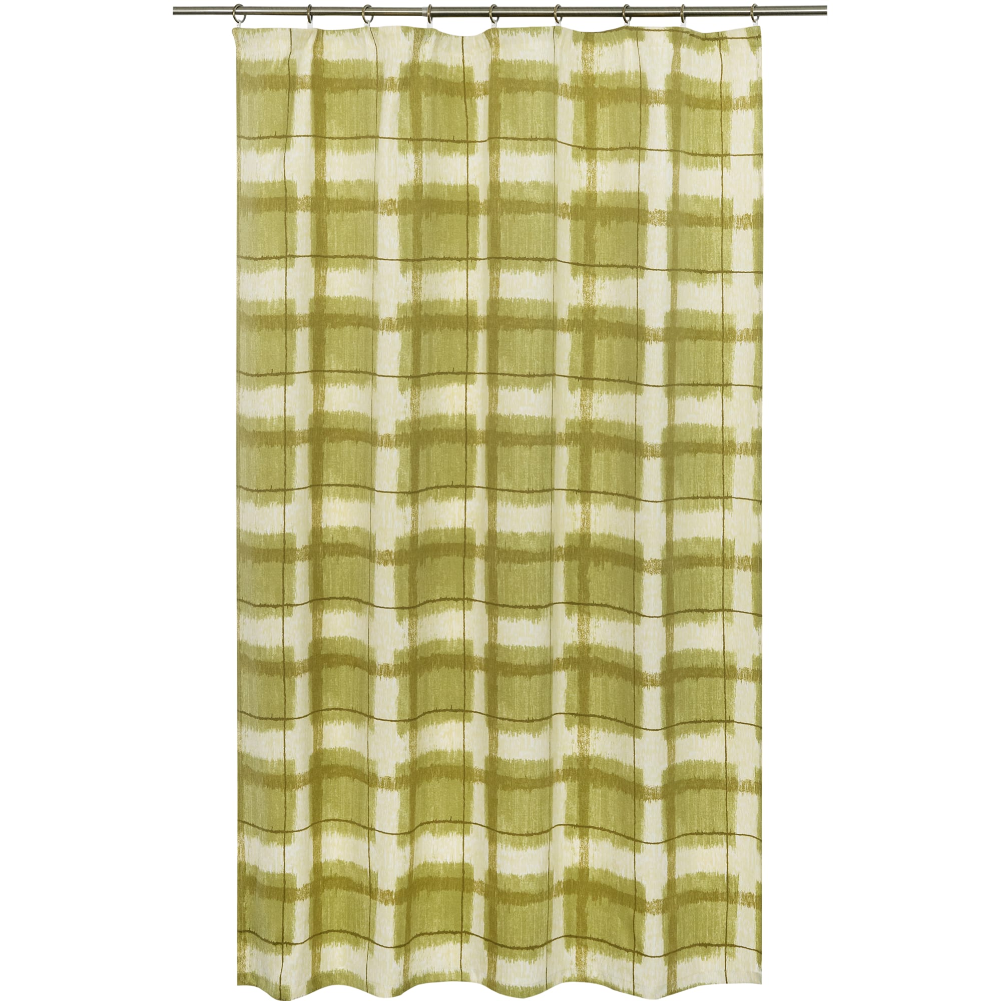 82010140 Штора на ленте «Outline», 140х180 см, клетка, цвет фисташковый Santreyd 