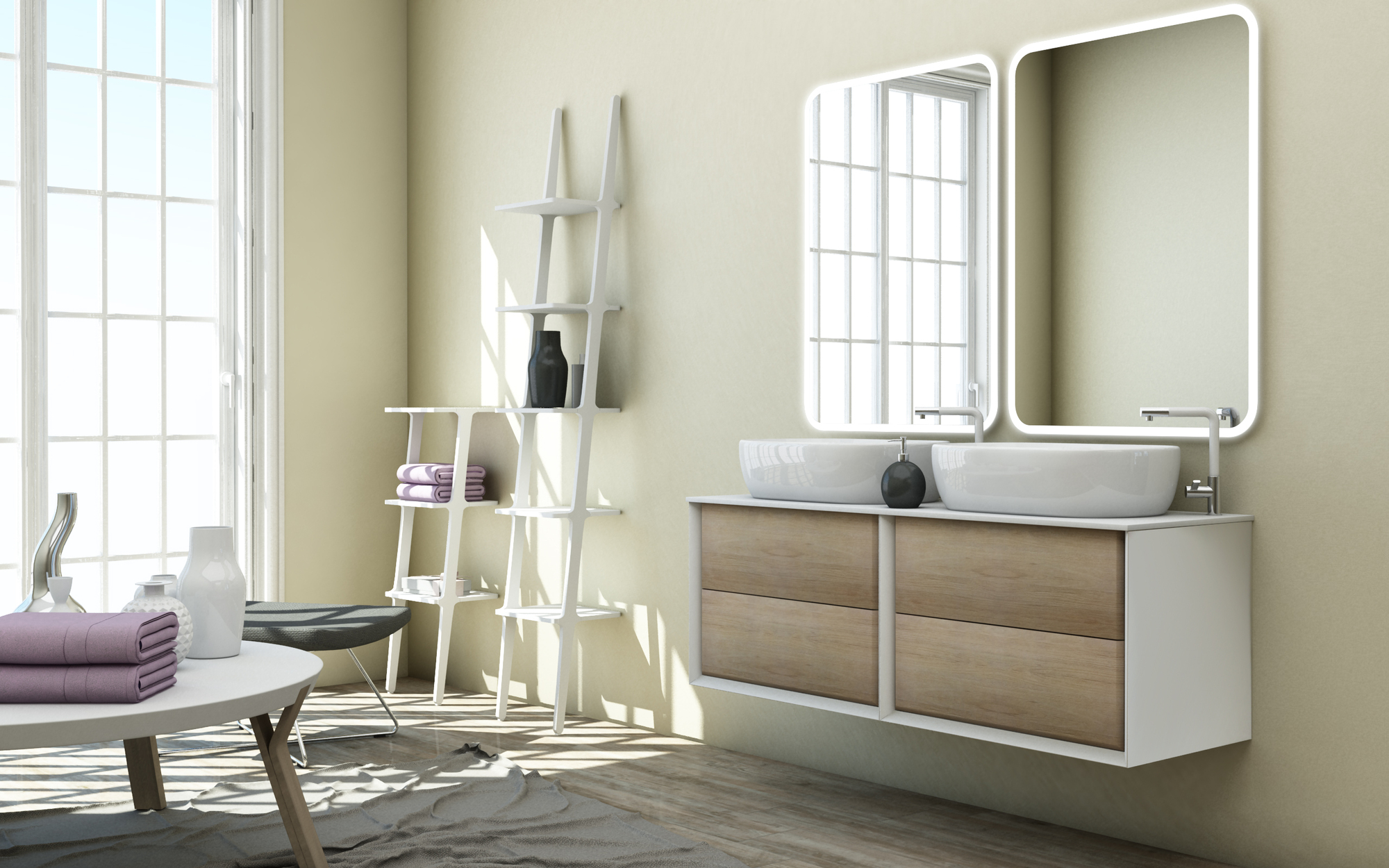 Мебель для ванной CEZARES BELLAGIO 140 Rovere Tabacco - Вид №5