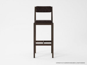 498_980 Барный стул с кожей Karpenter