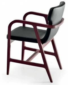 Maxalto Мягкое кожаное кресло с подлокотниками Fulgens