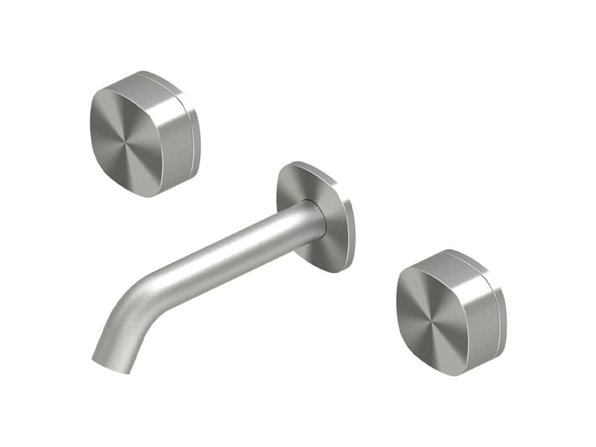 Настенный смеситель для раковины из нержавеющей стали с 3 отверстиями Quadrodesign супер ARCH-00084793