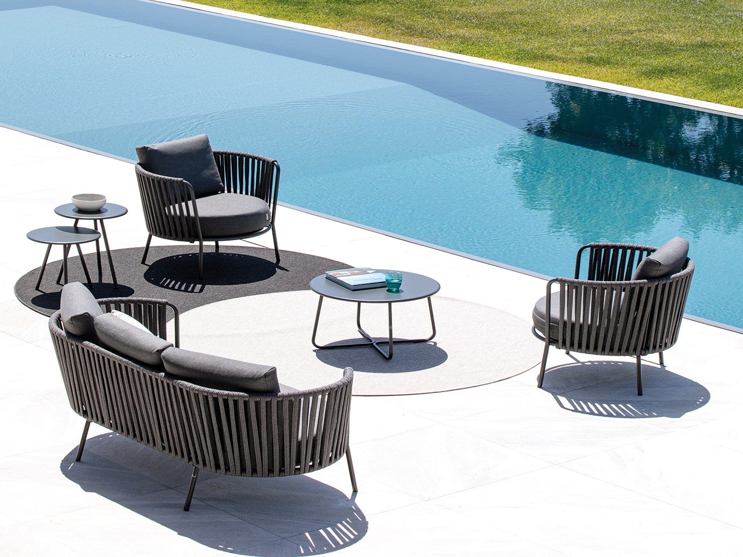 Тканевое садовое кресло с подлокотниками Vermobil Daisy Rope ARCH-00146946 - Вид №4