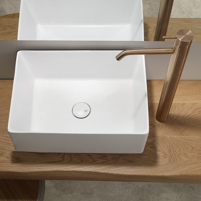 ONE015PGS Смеситель для раковины Linki ONE, Розовое золото сатиновая сталь - Вид №2