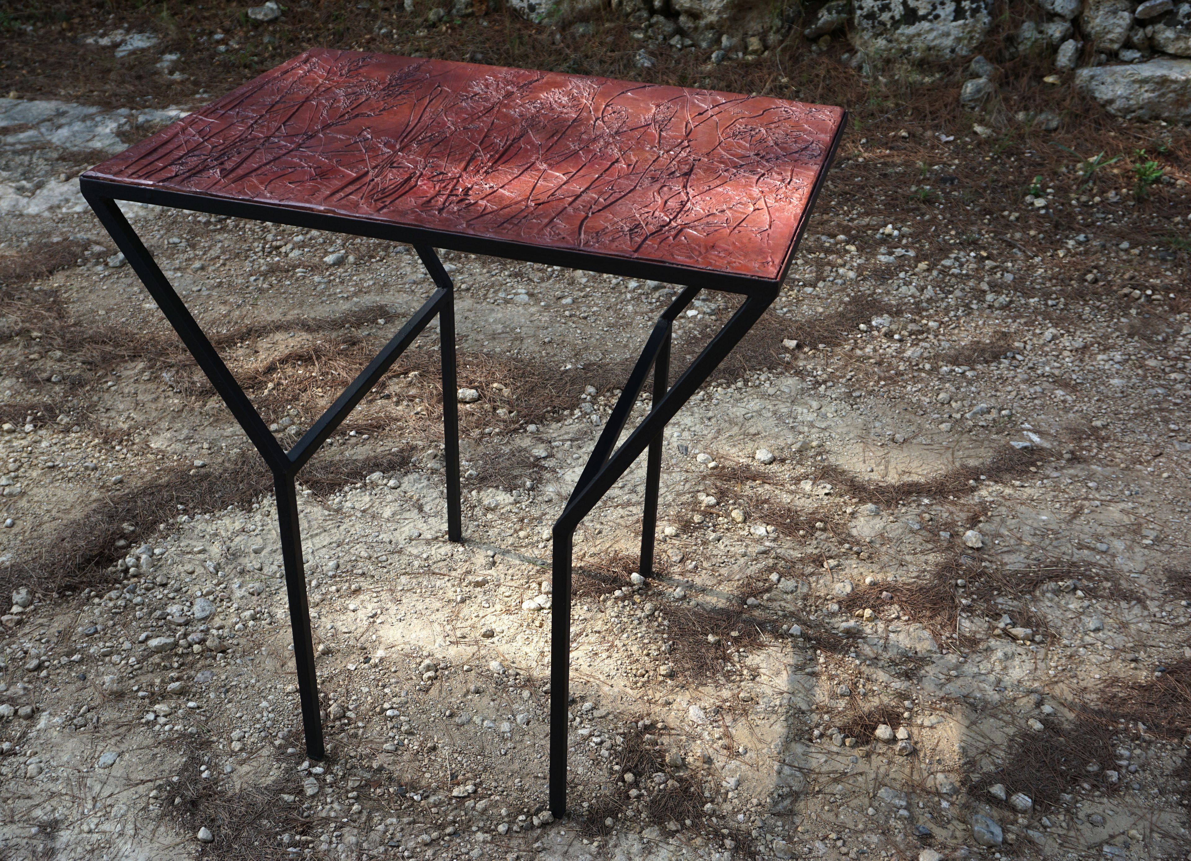 Стальной прямоугольный высокий стол ICI ET LÀ Бетон ARCH-00125445 - Вид №2