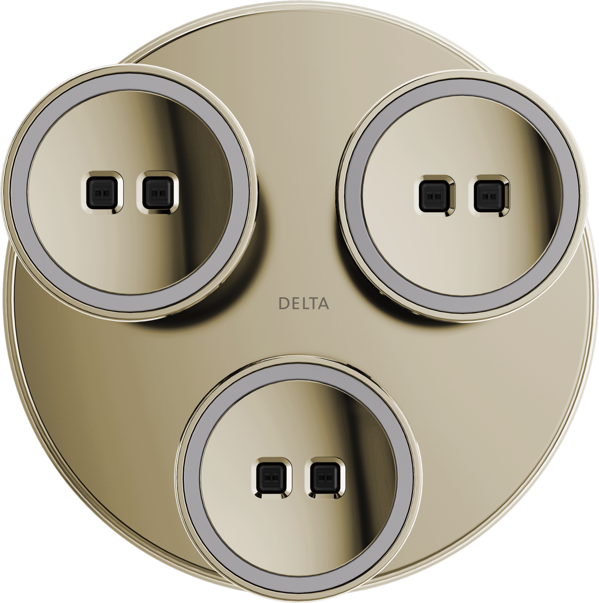 57190-PN25-L Подвесная душевая лейка Raincan со светодиодной подсветкой H2Okinetic® Delta Faucet Universal Showering Полированный никель  - Вид №3